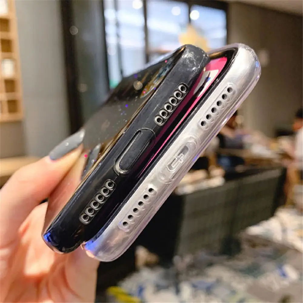 Lovebay Блестящий блестящий чехол со звездами и Луной для iPhone 11 Pro X XR XS Max 7 8 6 6s Plus прозрачный мягкий чехол для телефона TPU задняя крышка