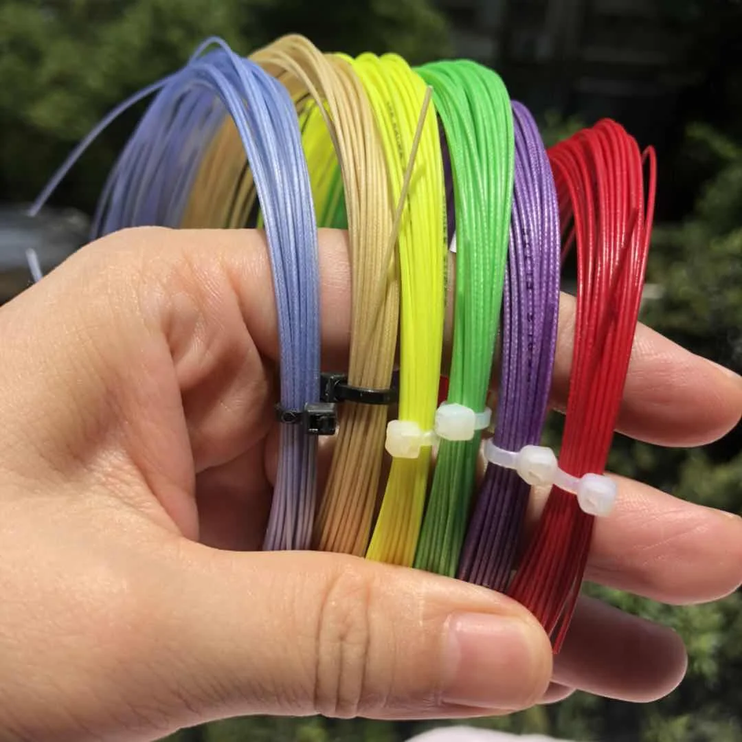 

Wholesales cheap badminton strings 200pcs Bulk Badminton strings training badminton string,assorted color,tenstion 22-27 lbs