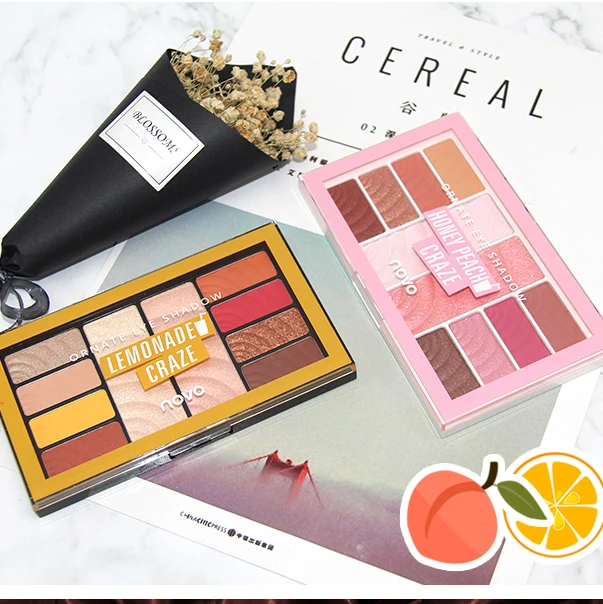 Charming Ornate Eyeshadow Cheeks Powder Lemonade and Honey Peach Matte Pigment Makeup Nude Highlight Brighten skin Waterproof
