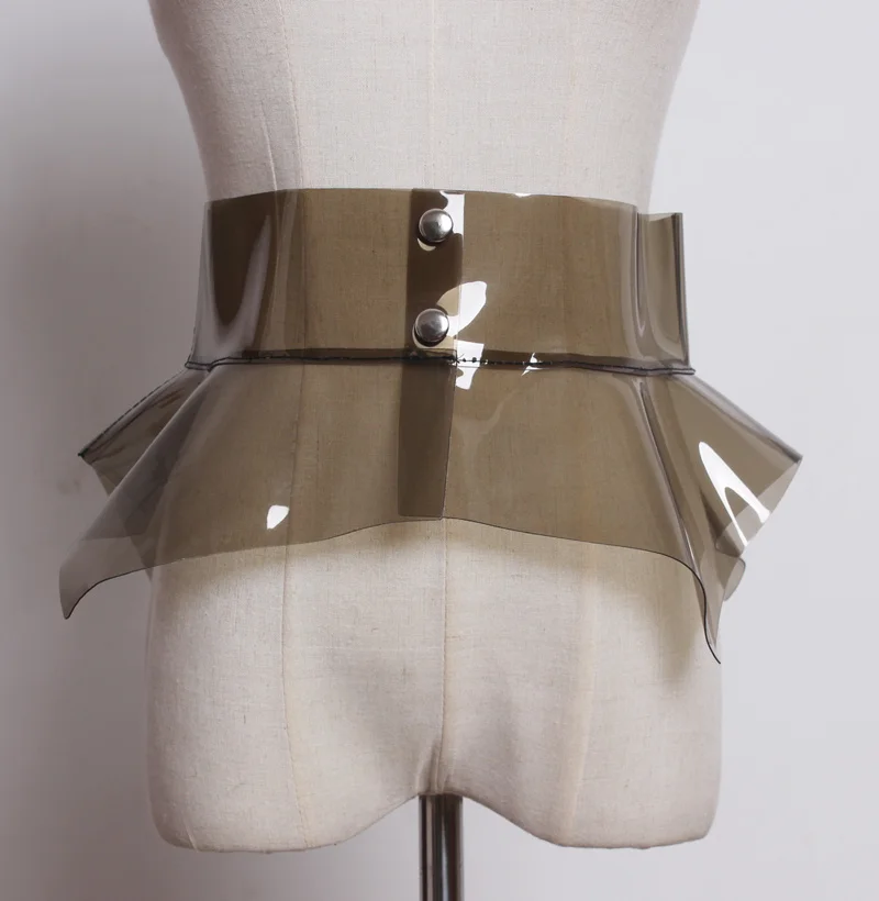 Summer New Fashion and Trends In The PVC Plastic Transparent Girdle Female Wide Trim T-shirt Shirts Belt Width Harajuku Belts