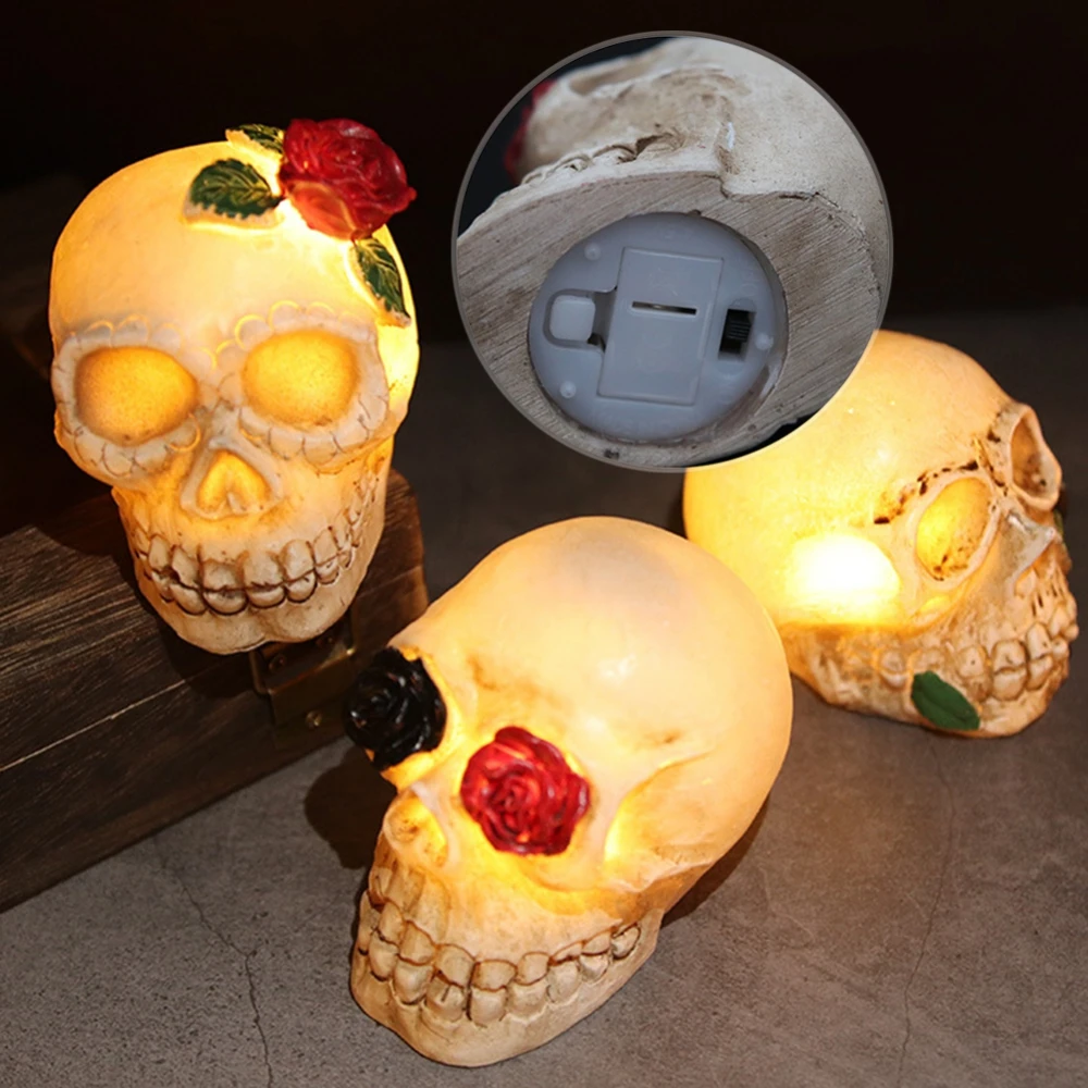 

Skull Decor LED Skull Lamp Ideal Gift Holiday Gift Halloween Skull Desk Lamp