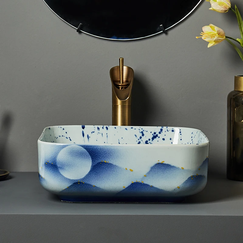 Овальная керамическая раковина Цзиндэчжэнь | Обустройство дома