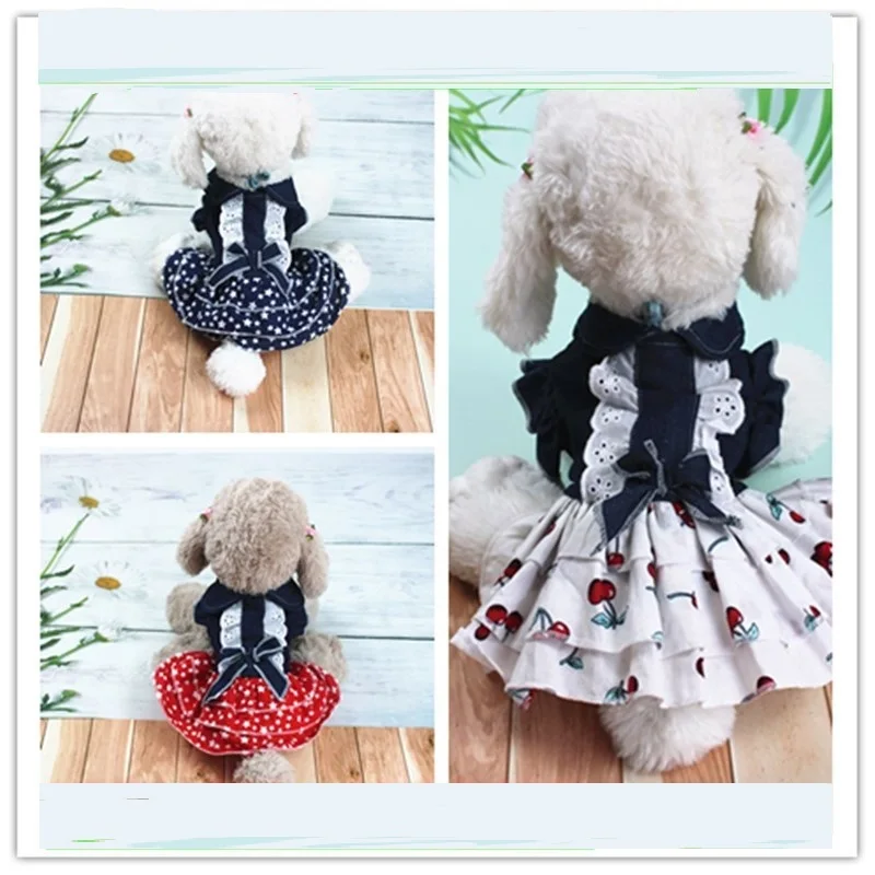 Одежда для собак платье кошек летнее домашних животных юбка принцессы и