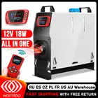 Автомобильный обогреватель Warmtoo, универсальный обогреватель воздуха 1-8 кВт, 12 В, дизельный воздушный обогреватель, Новый ЖК-монитор, парковочный обогреватель для автомобилей, грузовиков, автобусов, лодок