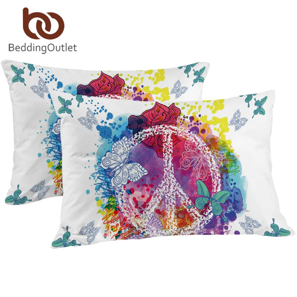 Наволочка для постельного белья акварельная наволочка с изображением бабочки