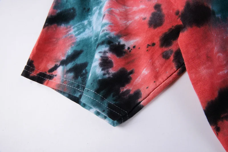

Travis Scott Astroworld Lollapalooza EUROPE tour Skull Print Tie-dye T shirts tees Hiphop Streetwear Cotton Summer T shirt