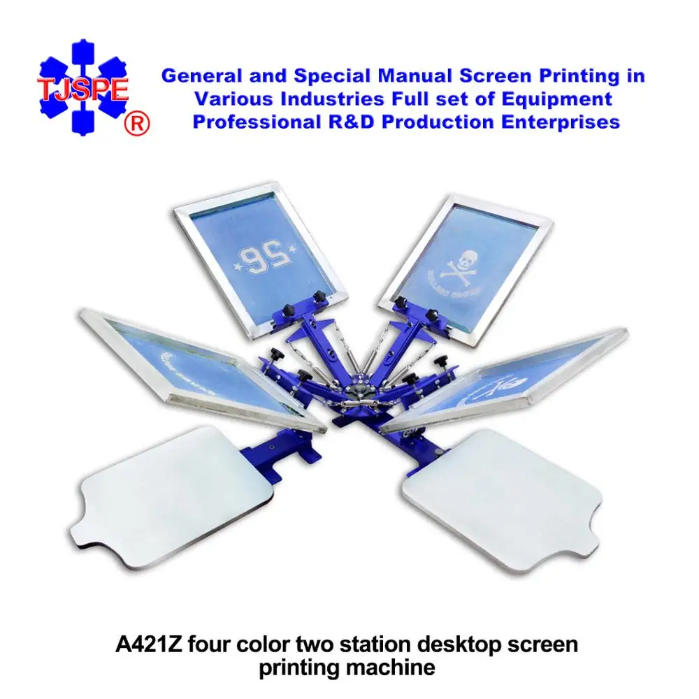 Высококачественная настольная трафаретная печатная машина SPE42A Четырехцветная