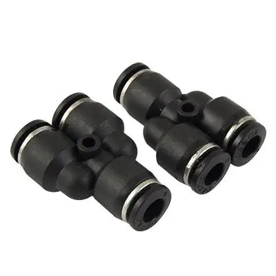 8 мм диаметр Y образный вставной Пневматический фитинг черный 2 шт | Обустройство