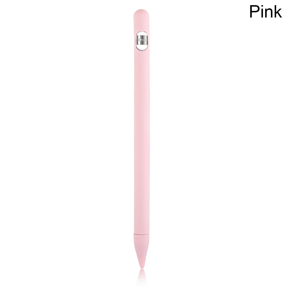 Розовый 1 шт. мягкий силиконовый совместимый для Apple Pencil чехол совместимый для iPad Tablet Стилус защитный чехол - Цвета: Розовый