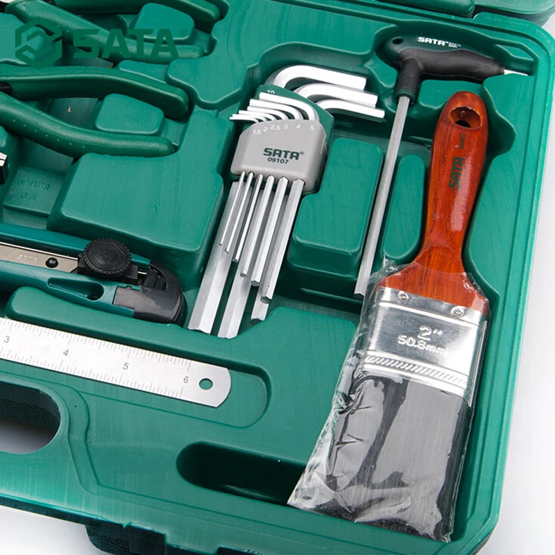 

SATA 33pcs Multifunctional Tool Set Screwdriver Wrench Hand Tool Set Car Elevator Maintenance Repair Kit 09551