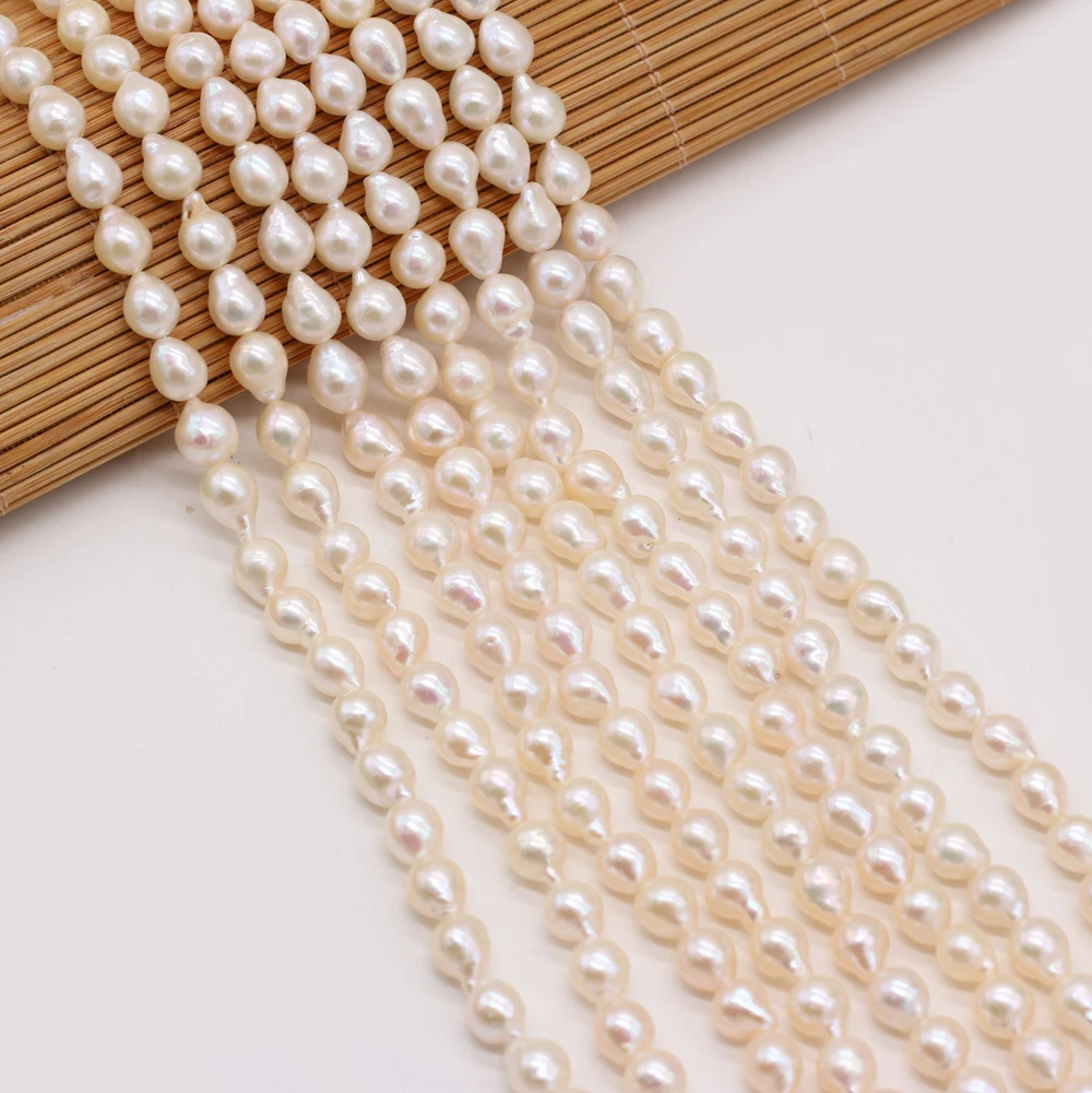 

Hot Sale Natural Freshwater Pearls Round Drop Shape Exquisite Pearls Beaded Making DIY Fashion Necklaces Bracelet Accessories
