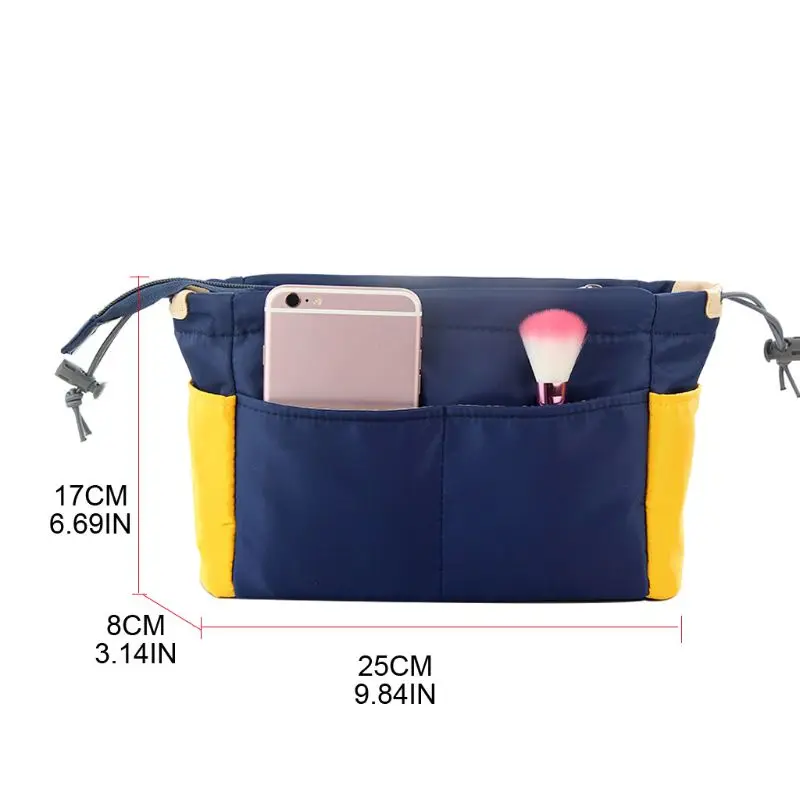 

Women Lady Color Matching Handbag Travel Makeup Bag Multifunctional Cosmetic Pouch Purse Casual Storage Organizer
