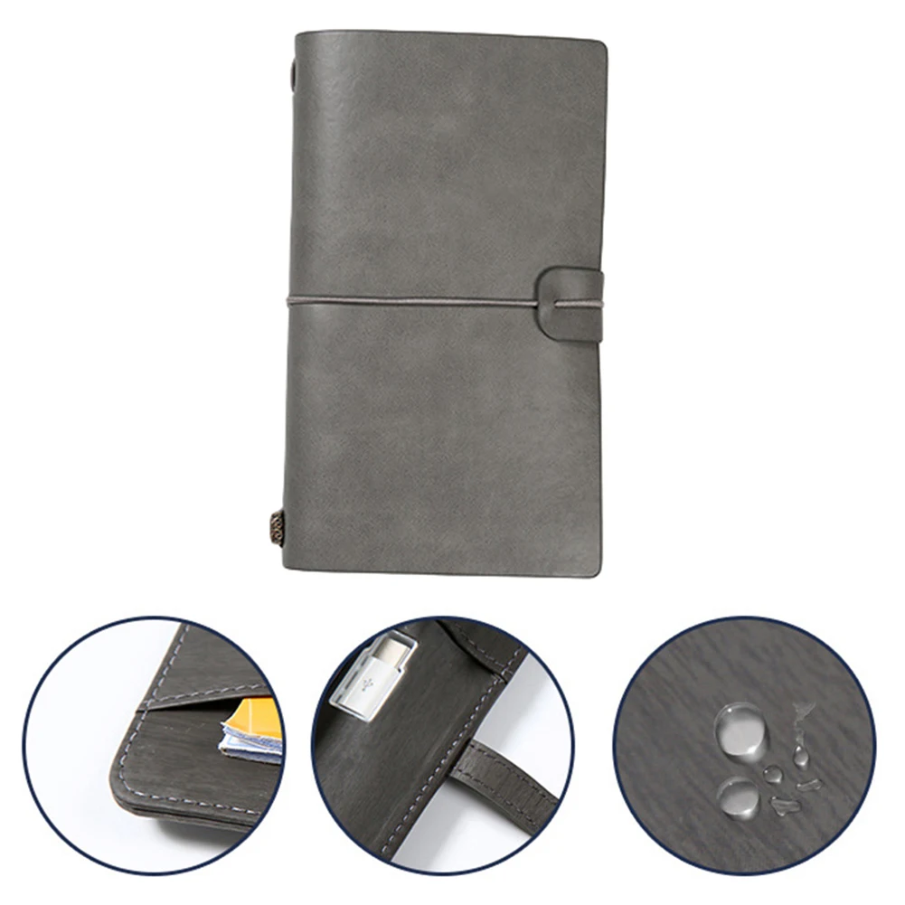 New Diary Notebook Agenda With Faux Leather Cover Loose Leaf Note Bookfor School Stationery or Traveler