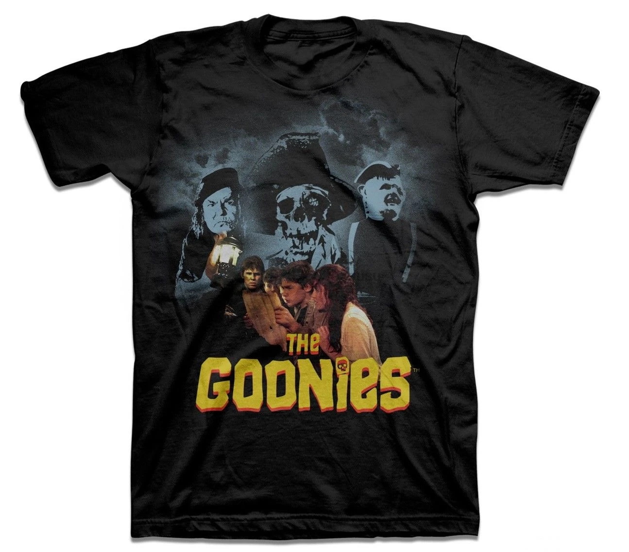 Goonies Grungy группа постер фильмов Мужская черная футболка Летняя о образный вырез