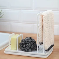 kitchen desktop rag rack multi function dish cloth drain free punching sponge soap shelf storage holders racks dish drainer