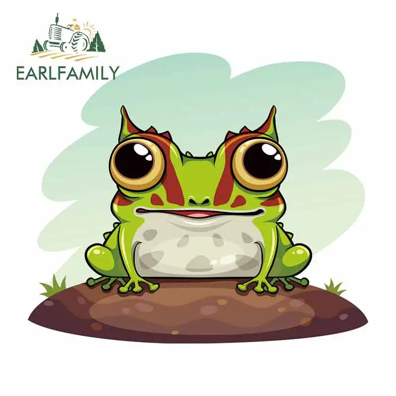 EARLFAMILY 13 см x 11 1 для рогатых лягушек автомобильные наклейки переводная картинка