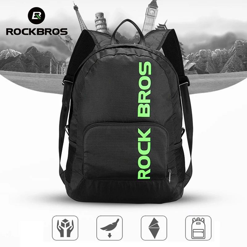 

ROCKBROS складной спортивный рюкзак, сумки, непромокаемые сумки, сумки для пеших прогулок, кемпинга, велоспорта, велосипеда, рюкзаки унисекс
