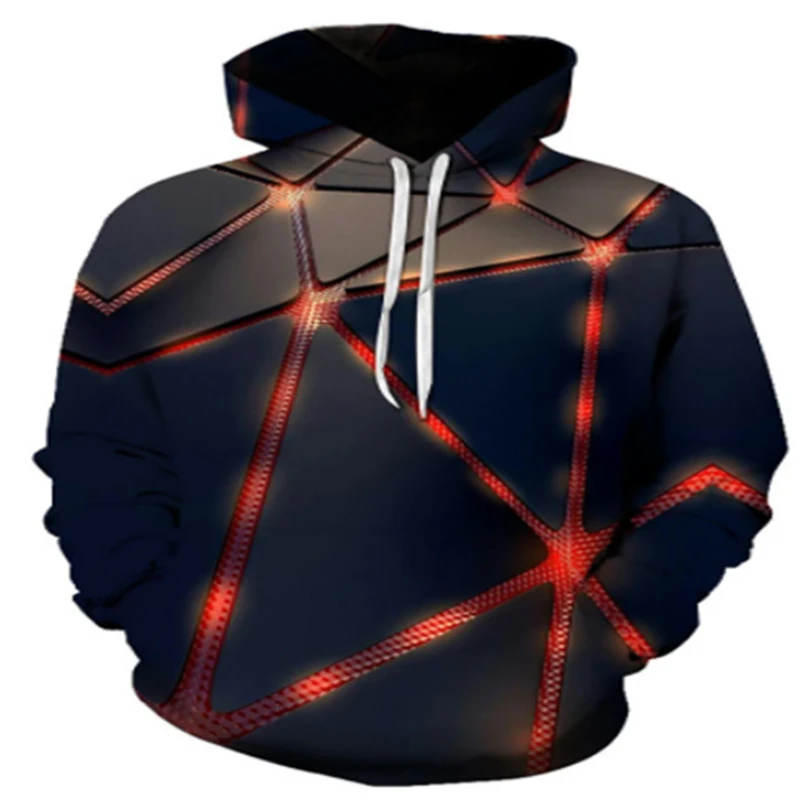 

3D cartoon print hoodie good-looking landscape print and anime character hoodie series men's fall/winter