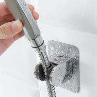 adjustable self adhesive handheld suction up chrome polished shower head holder wall mounted bathroom shower holder bracket