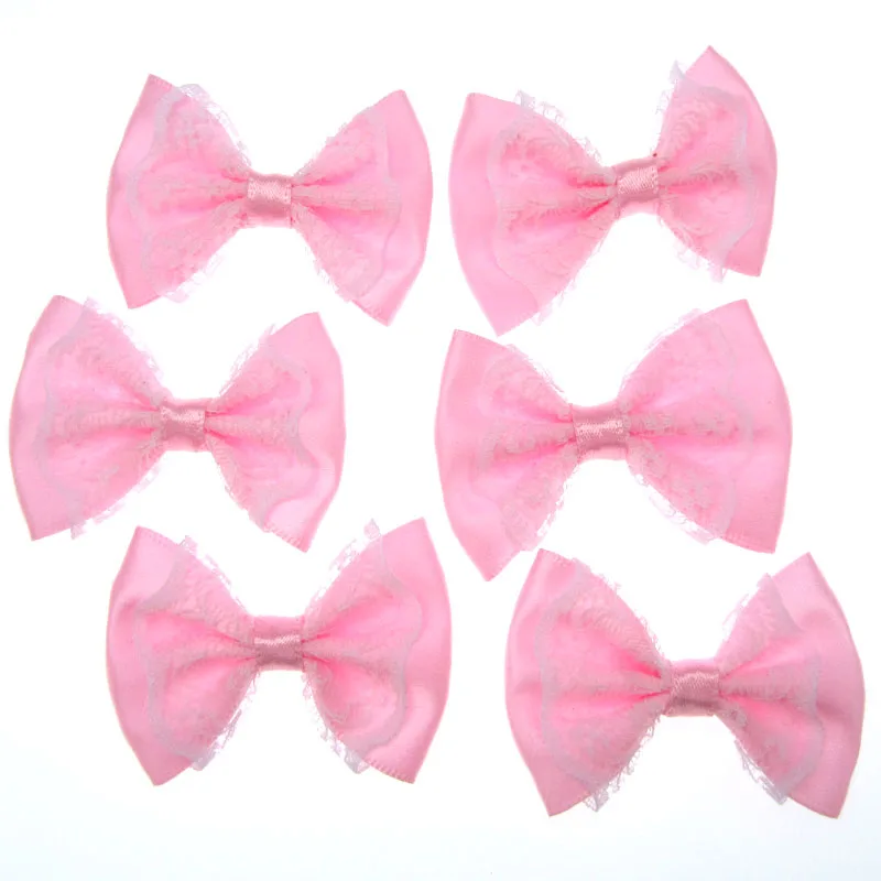 Детский кружевной бант из атласной ленты 24 шт. для ребенка повязка на голову