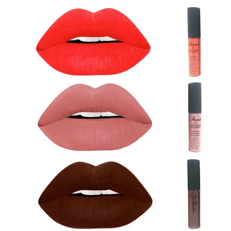 Водостойкая элегантная жидкая губная помада стойкая матовая гладкая глянцевый