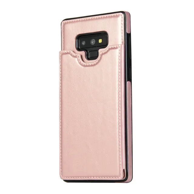 Роскошный кожаный чехол для samsung S9Plus чехол S10Plus Note9 чехол для Note 9 Galaxy S10 S9 S8 Etui для samsung Note 10 Plus чехол S10E - Цвет: Розовый