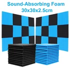 Звукоизоляционный акустический изолятор из пеноматериала, 24 шт., 300x300x25 мм
