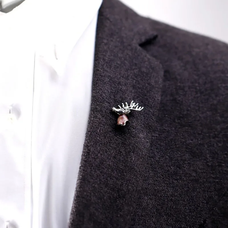 Новинка брошь на лацкан с оленем лося булавка для женщин и мужчин украшение