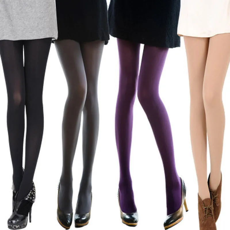 120D Spring Autumn Female Tight Fluorescence Velvet Pantyhose Candy Color Hose Thin Leg Women Tights