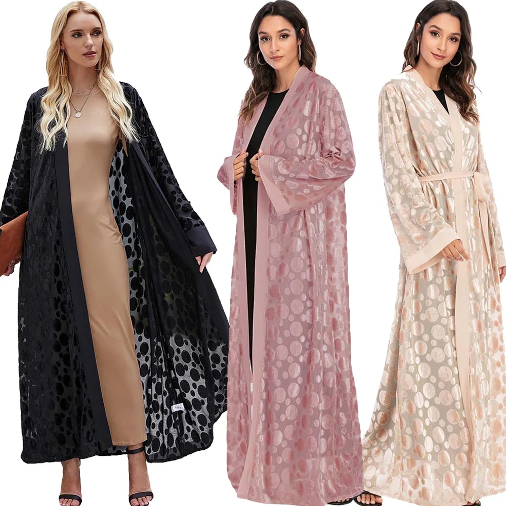 

Женское платье-макси с длинным рукавом, арабское турецкое платье-халат