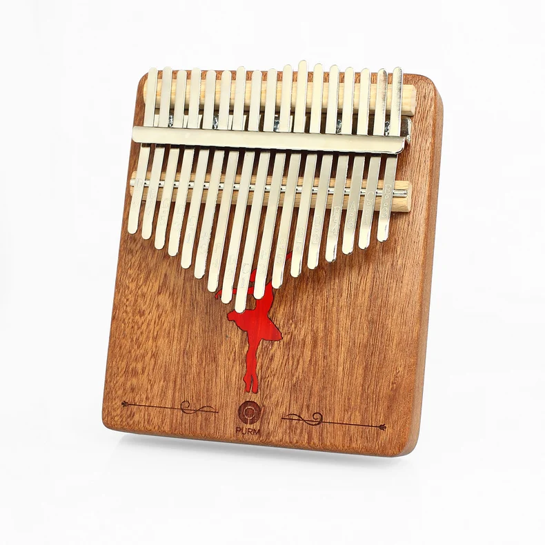 PURM 17 teclas Kalimba africano de madera maciza dedo pulgar Piano Sanza Mbira Caliba tocar con guitarra Instrumento musicales | Спорт и