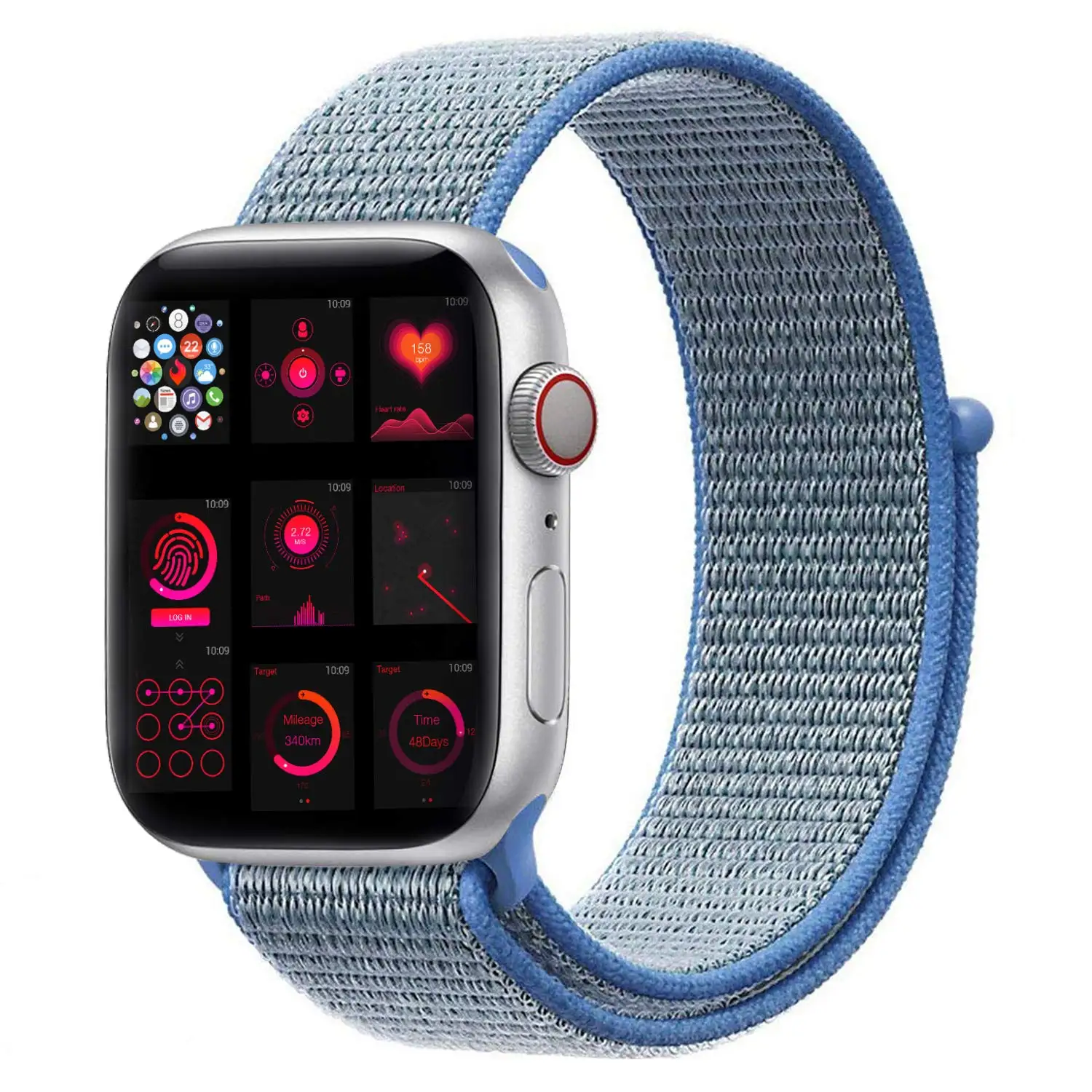 Ремешок для наручных часов Apple Watch Series 5 4 40 мм 44 браслет нейлоновый Браслет спортивный бесшовный ремешок для iwatch серии 3/2/1 38 мм 42 мм аксессуары - Цвет ремешка: tahoe-blue
