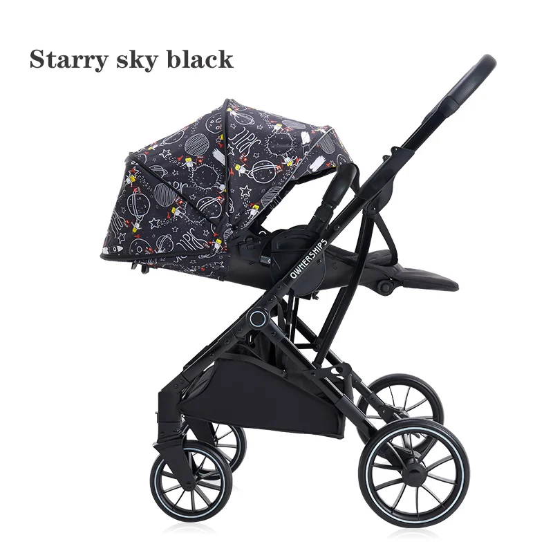 

High-view foldable stroller, lightweight stroller, reverse seat, stroller suitable for newborns to sit and lie