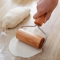 rolling pin wooden scroll wheel dough roller pastry roller baking tool pastry pizza fondant bakers roller diy baking tool