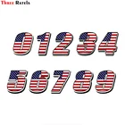 Three Ratels FTC-720 # стайлинг автомобилей гоночные номера виниловые наклейки с флагом США Мотокросс мото Авто квадроцикл