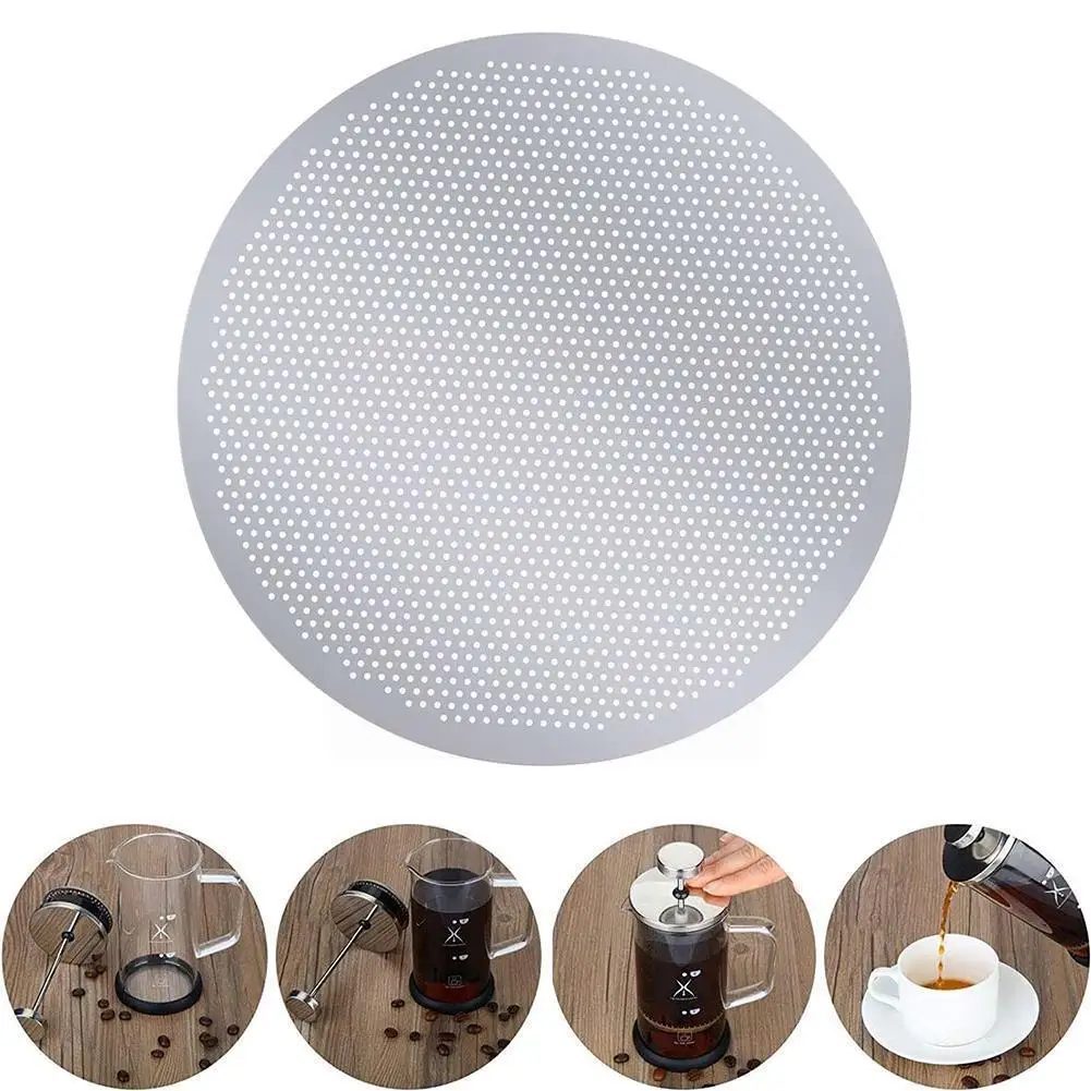 

1 шт. многоразовый стальной диск, металлический ультратонкий фильтр для аэропорта, фильтр для кофе, аксессуары для кухни и кофе G4B5