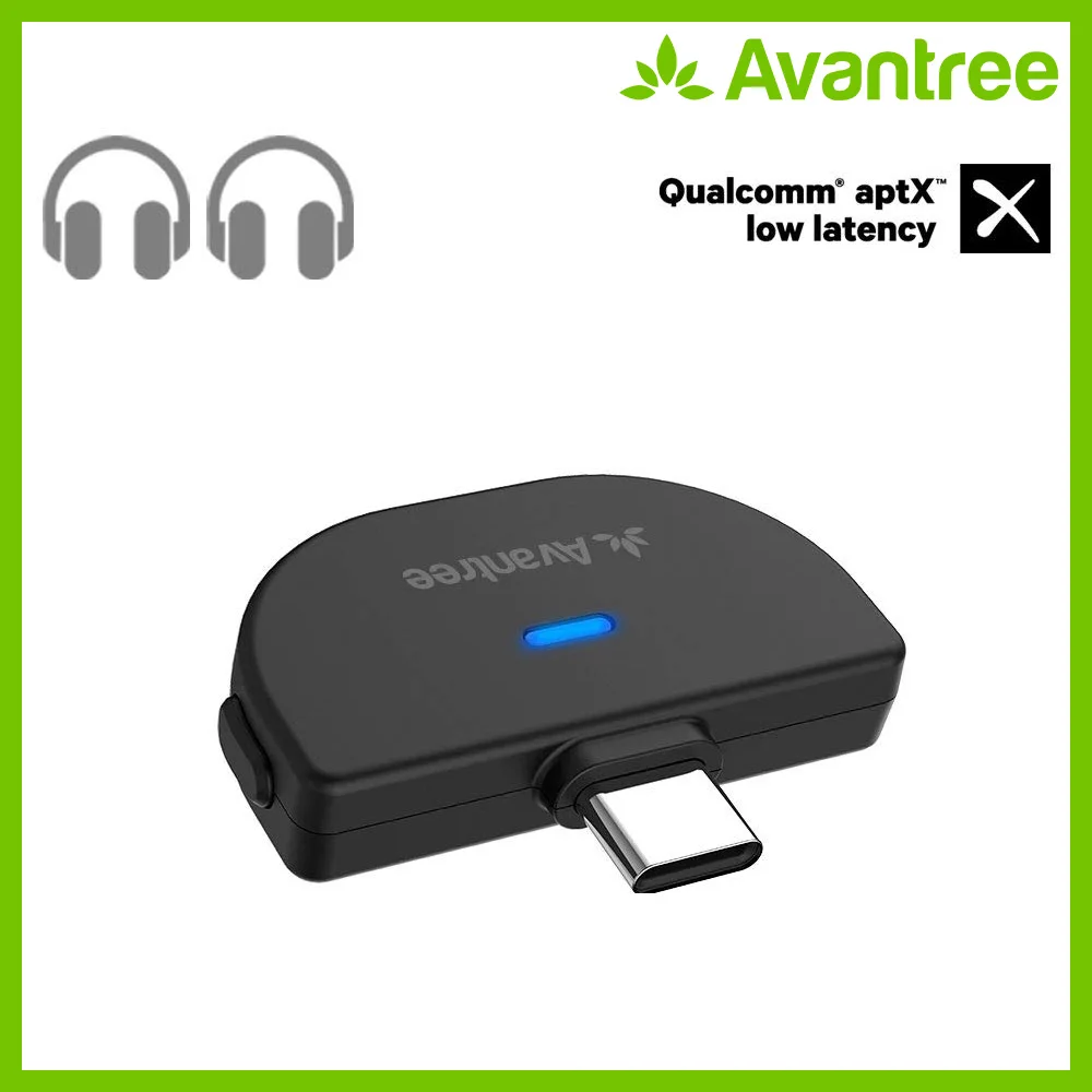 Avantree C51 usb type-C Bluetooth 5,0 аудио передатчик адаптер для переключателя, AirPods, поддерживает 2 Bluetooth без задержки