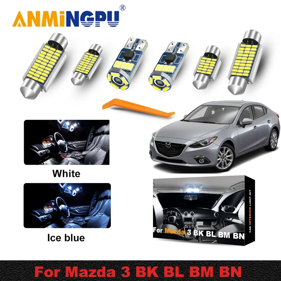 One Set LED Interior Light For Mazda CX5 3 BK BL BM BN 6 GG GH GJ GL CX3 CX7 CX9 MX-5 Miata C5W Canbus Dome Map Glove Box Lamp | Автомобили