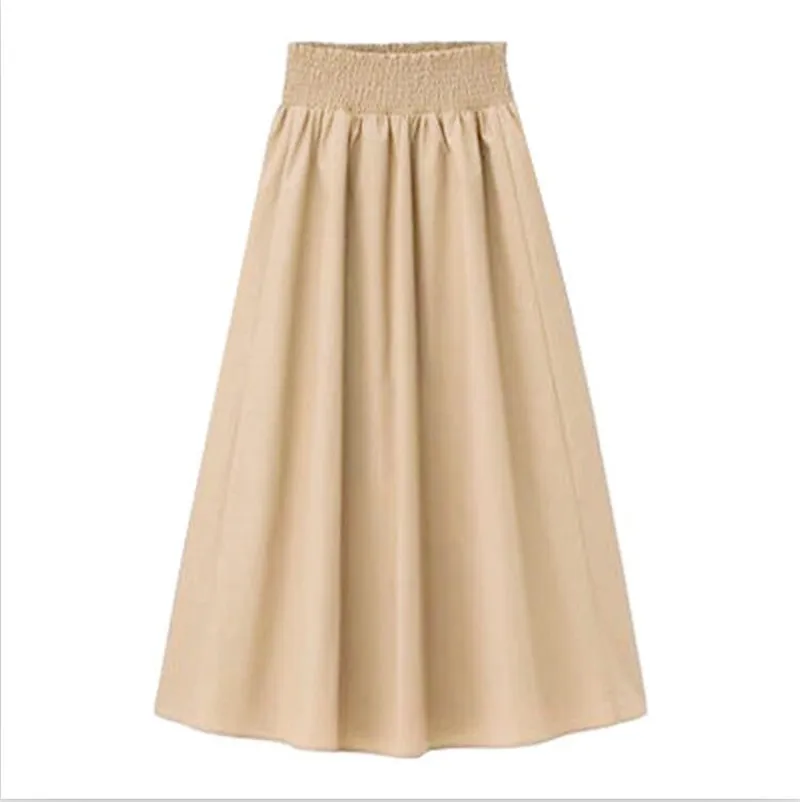 New Spring Autunm Elegant maxi long Skirts Womens Office Skirt Cotton linen plus size 5XL 6XL 7XL elegant skirts