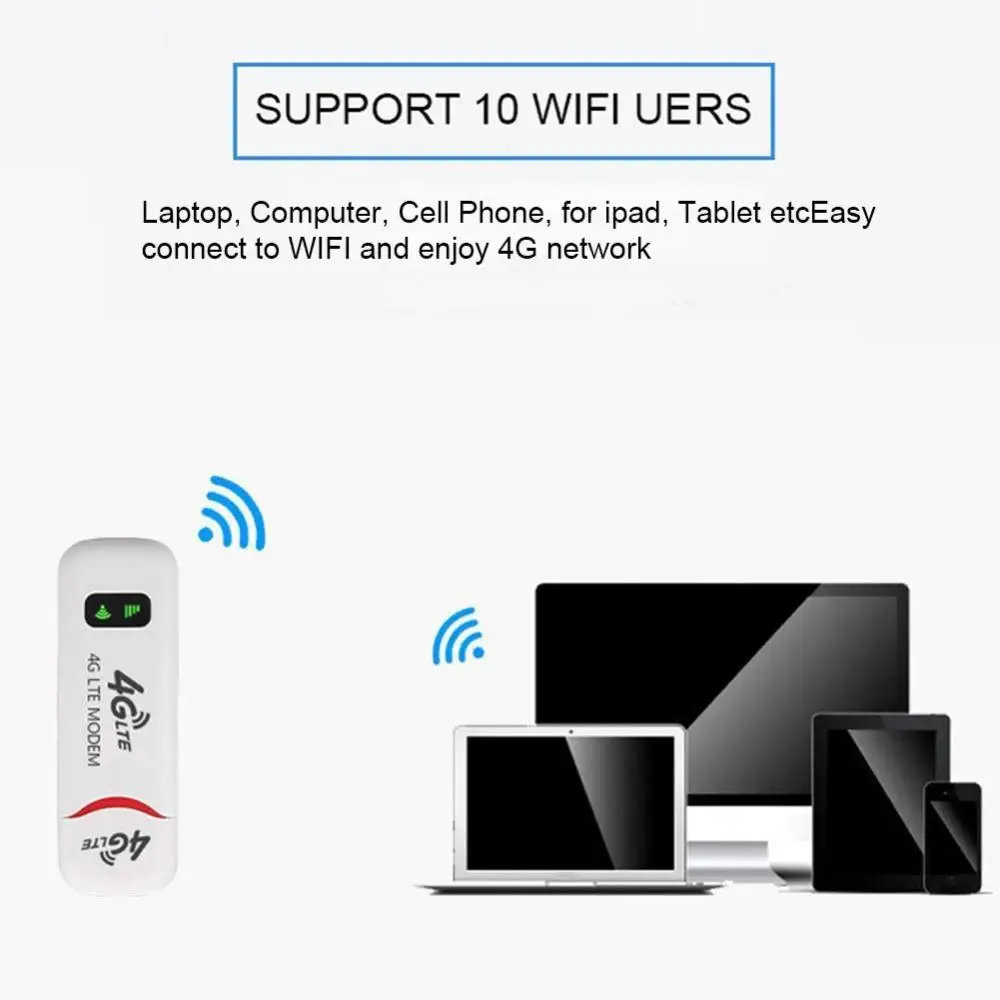 

Портативный 4G Wi-Fi ключ LTE 100 Мбит/с USB 4G ключ беспроводной Wi-Fi слот для SIM-карты карманный хот-спот беспроводной маршрутизатор версия США/ЕС