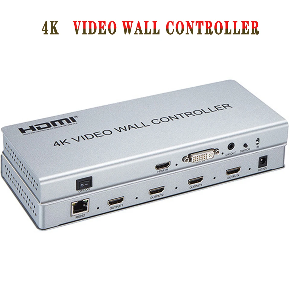 Настенный видеоконтроллер 2x2 вход HDMI/DVI 4 выхода HDMI процессор для телевизора 4K
