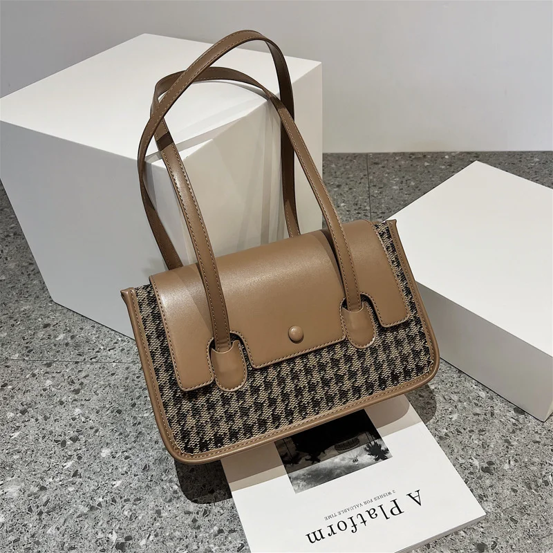 Текстурная сумка Женская Осенняя Новая модная прошитая для подмышек тысяча птиц