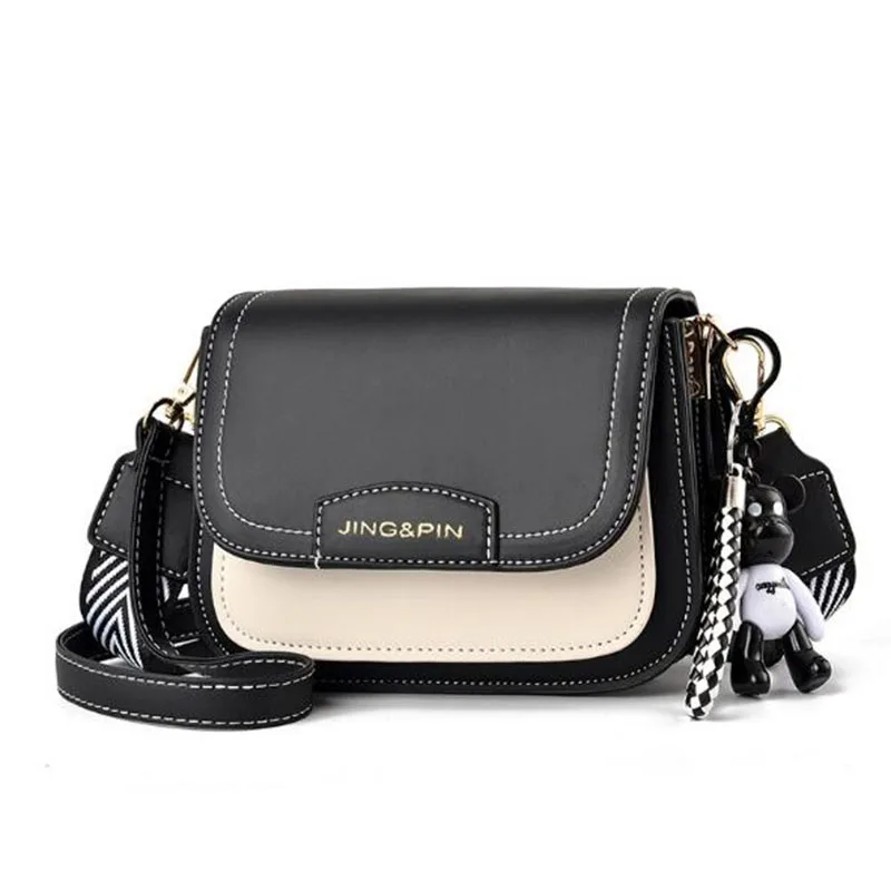 

Fashion Bear Pendant Small Shoulder Girl Messenger Bag 2020 Mini PU Leather Crossbody Bags for Women Casual Clutch Purse Totes