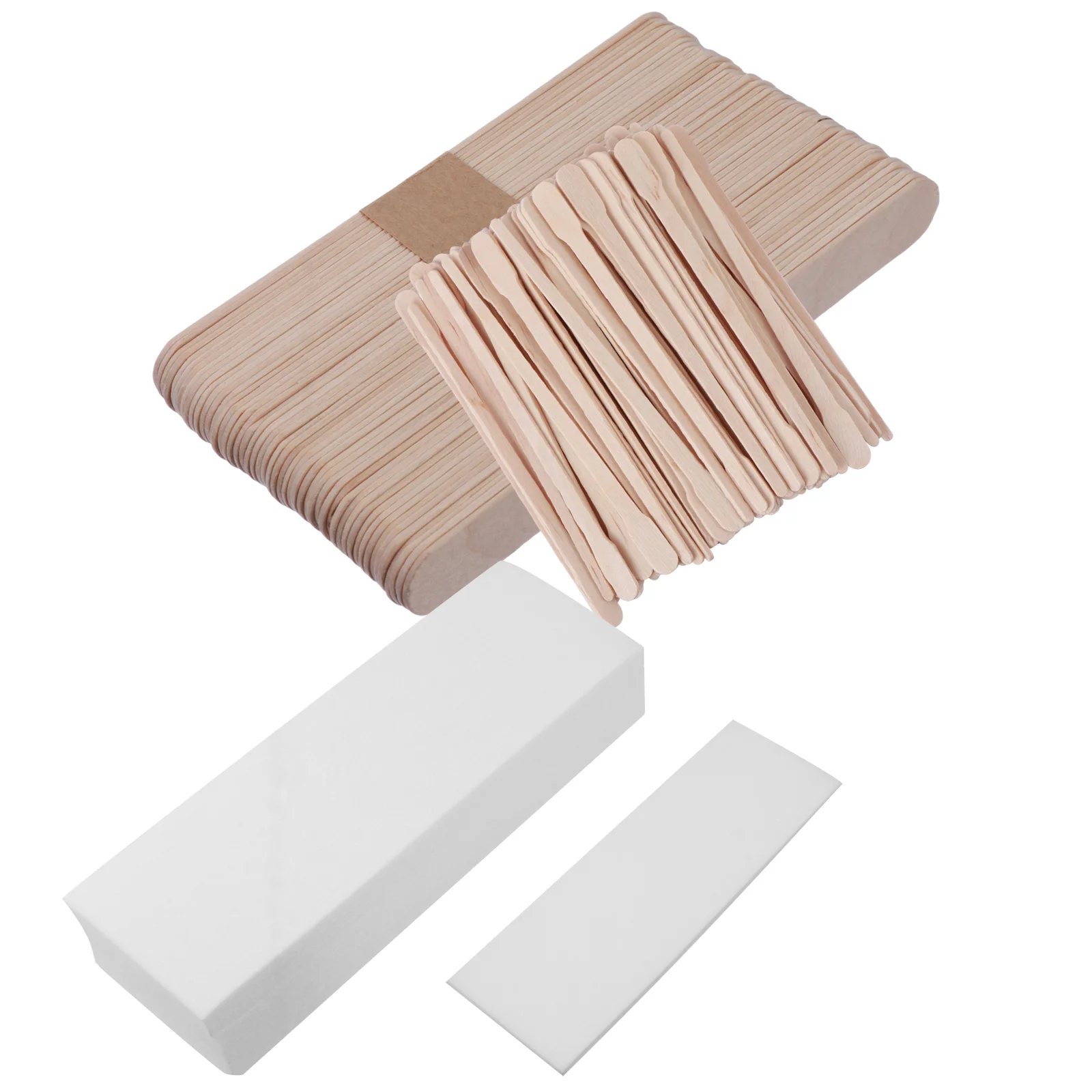 

400pcs Wax Strips Sticks Kit Hair Removal Waxing Strips Wax Applicator Sticks