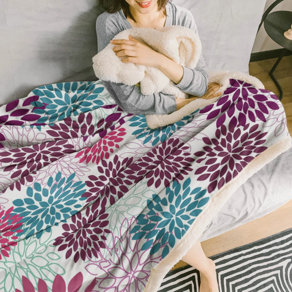 Цветочная плитка цветение Гвоздика одеяло Цветочный флис для детей Девочка