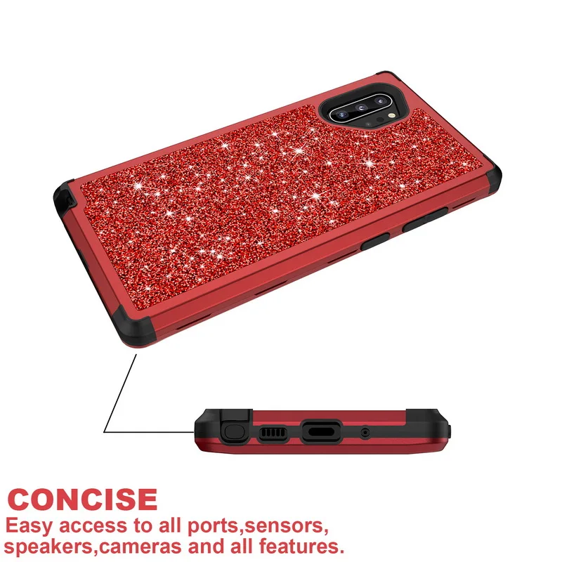 Роскошный блестящий противоударный чехол для телефона samsung Galaxy Note 10 Plus 9 S10 S9 Броня