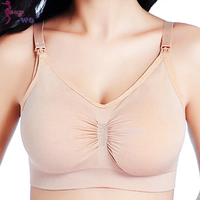 

SEXYWG бюстгальтеры для кормящих беременных Бюстгальтер для кормления грудью Топ эластичный для мам Бесшовные бюстгальтеры для кормящих женщ...