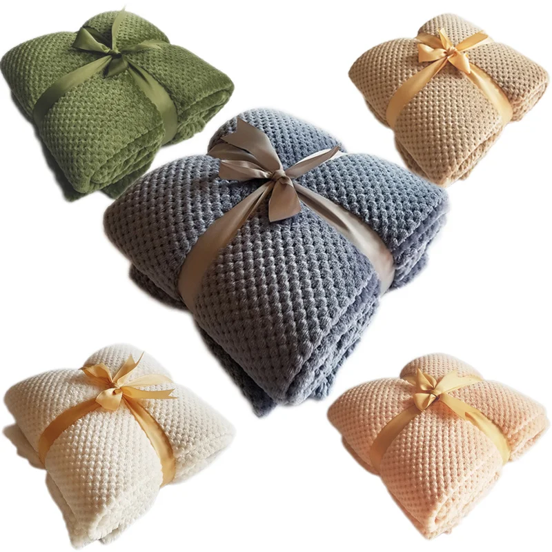 Твердое сетчатое одеяло фланелевое флисовое мягкое покрывало для взрослых