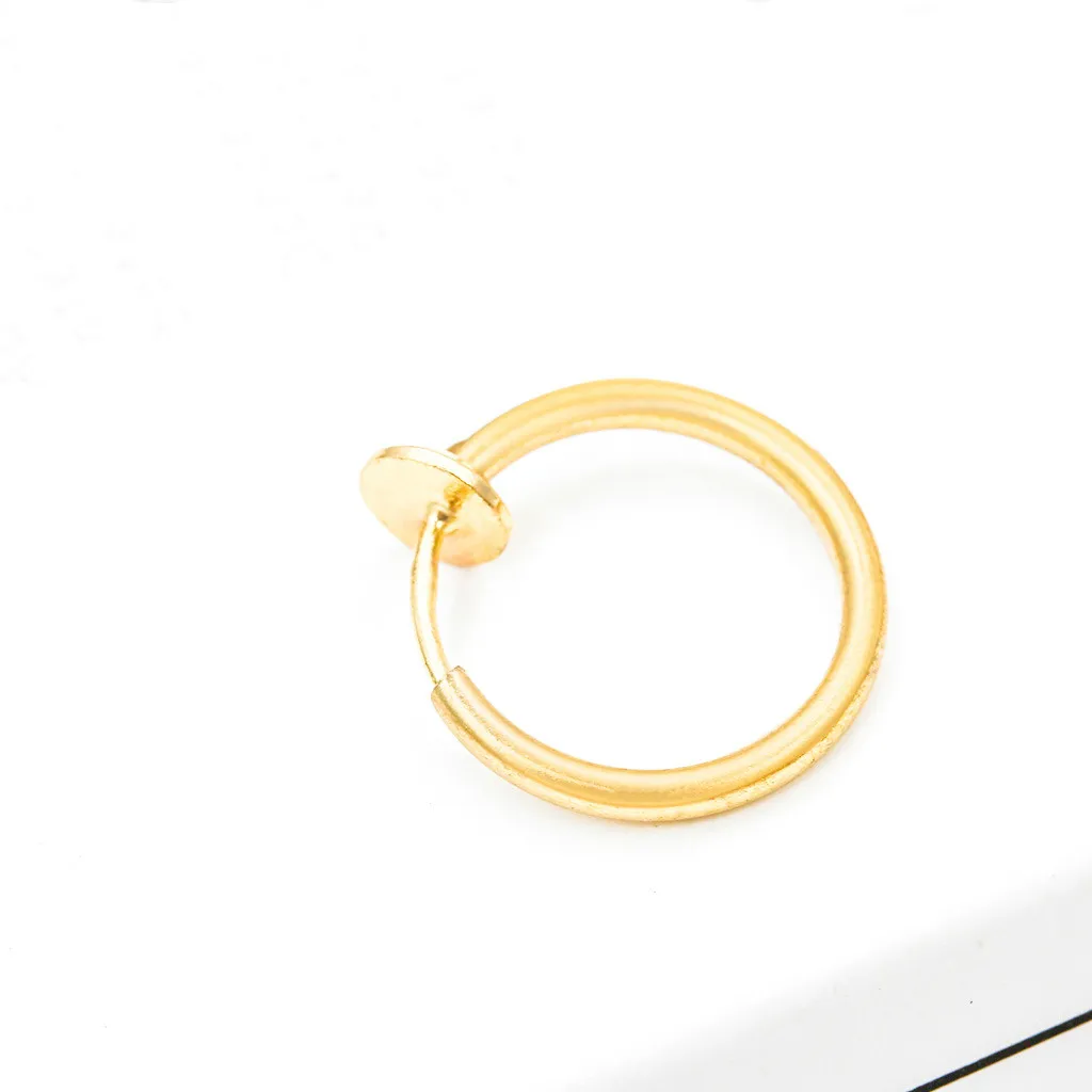 Женские серьги с одним кольцом простые маленькие в европейском и американском