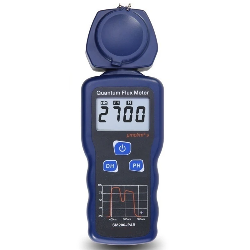 

Digital Quantum Flux Meter Light Photosynthetic Effective Radiation Intensity Tester Wavelength 400-700nm Waterpoorf Probe Box